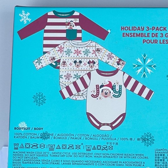 Disney Store Mickey Mouse and Friends Holiday Bodysuit Set for Baby 3-6M - Picture 6 of 6